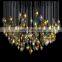 Modern Design Custom Indoor Decoration Fixture Hotel Hall Lobby LED Chandelier Luxury metal pendant lighting glass Chandeliers