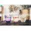 Glass candlestick holder type tealight candle holder flower shaped