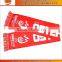 100%satin promotional sports custom silk screening scarf