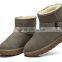 2015 High Quality Latest genuine Leather upper labo men's winter snow boots shoes black/gray