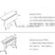 black color folding frame training table