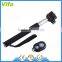 extendable selfie stick with wireless bluetooth remote shutter