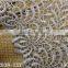 Water Soluble lace19cm Silver Gray Wide Bag Accessories Lace,Nylon Embroidery Kitted Laces Fabric