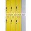 School Student Locker 3 Door Steel Wardrobe Cabinet