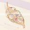 Fashion Women Jewelry Leaf Shape Opal Rhinestone Brooch