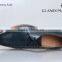 Gentle fashion real calf leather derby dyed blue men business natural leather dress shoes
