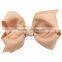 Royal ribbon hair bow headband- shabby ribbon bow- solid ribbon bow