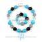 Snowflake chunky necklace bracelet,baby summer jewelry BubbleGum necklace 2016 new