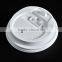 High-quality white hot cup lids with button and spout,food grade plastic lids