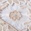 Double sided organic cotton and metallic embroidery heavy cotton lace fabric