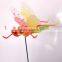 Hot Sale in Russia 6 inch Flying Locust Grasshopper Memorial Garden Stakes, Plastic Garden Stick