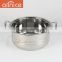 #410 steel big size kitchen cookware pot 5pcs set large capacity cooking pot with escapsulated bottom