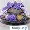 Scented Potpourri And Dried Flower In Glass Vase With Ceramic Cover