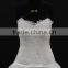 Popular low waist organza skirt cording lace bodice sweetheart neckline with small bow belt wedding dress