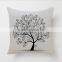 Life Home Decor Cotton Linen Square Pillowcase Green Flower Tree Printed Throw Pillow Sham Cushion Cover 18" x 18"