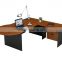 25mm P top office furniture executive desk set with fixed pedestal