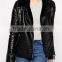 Blank jacket with faux fur collar