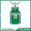 China Supplier two sided basketball souvenir jersey promo key holder