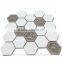 foshan handmade hexagona mosaic sheet ceramic tiles, glazed glossy surface tile price