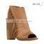OLNS021 woman block heel summer beautiful girls wedge heel sandals open toe pumps for girls new collection
