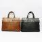 New multi briefcase crocodile grain bag men's black leather briefcase