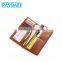 Men's Genuine Leather Brown Long Wallet Bifold Money Card Holder Purse