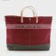 pretty canvas tote bag leather handle for women