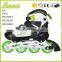 wholesale retractable green metal frame pu wheel roller skate shoes