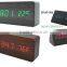 Red LED Natural Color Wooden Digital Alarm Clock DC Input/USB/Battery Voice-activated Clock and Temperature