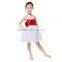 beautiful girl dance dress wholesale summer child kid dress red and white baby girl summer dres