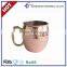 2016 FDA safe Stainless steel hammered copper plated moscow mule mug