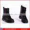 Waterproof Lace-Up Candy Color PVC Flat Rainboots, Round Toe Rain Boots