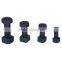 High strength track bolt and nut for excavator