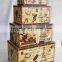 Vintage Decorative Wooden Storage Trunk Box
