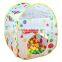 Yellow Polka Dot Play Ball Tent w/ Safety Meshing for Child Visibility & Carry Tote Large House Tent