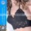 Cotton/polyester Black Women Beachwear Crochet Knitting Bikini in Top
