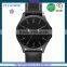 FS FLOWER - Classical Men Watch Black Case Leather Watch Strap Quartz Stainless Steel Back Watch