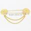 Cheap Price Double Coins Long Chains Simple Dress Brooch Pin For Women