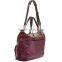 Nylon baby diaper weekend overnight bag with leather trim
