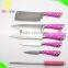 TPR handle stainless steel knife set for kitchen with sharpener scissors