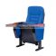 Cheap plastic shell auditorium chair with foldable writing pad