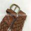 3.8CM width fashion braided pu leather belt