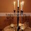 Multifunctional 5 arm Candelabra for Wedding Centerpieces , Nickel Plated Candelabra ,Silver Candelabra