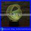 Acrylic 3D Magic Heart Shaped LED Night Light Creative Stereoscopic 7 Colors Flashing Touch LED Night Light