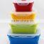 4 pcs Set Silicone Collapsible Lunch Box Vegetable and Fruit Container