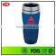 Customized 16 oz plastic extrior stainless travel mug