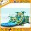 Tropical inflatable castle water slide with pool inflatable bouncer combo A3091