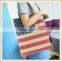 American Flag lady single shoulder bag jute bag