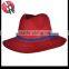 men & women red fedora straw hat