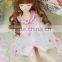 Heat resistant middle brown deep curly 1/4 bjd doll wigs